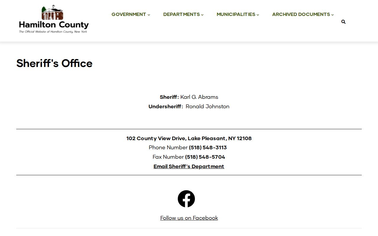 Hamilton County arrest records sheriff and jail contact page