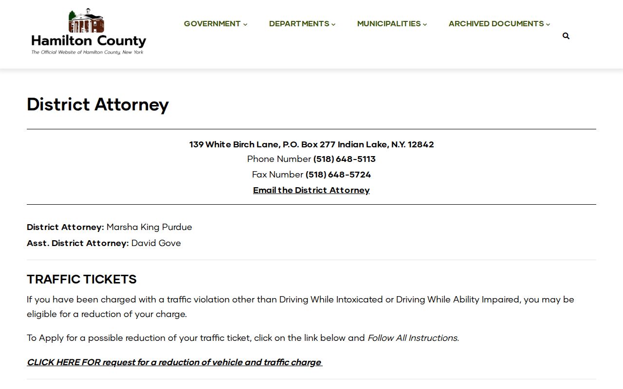 Hamilton County criminal history District Attorney office page